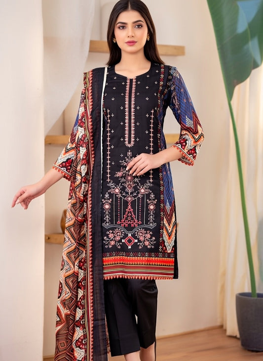 Noor E Azal Embroidered 3 pcs Lawn  (unstitch)
