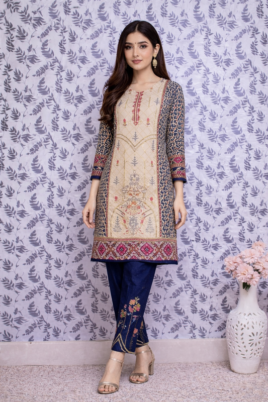 Naj Noor E Azal Embroidered Lawn D-985-B – 3 PCS Unstitched Suit