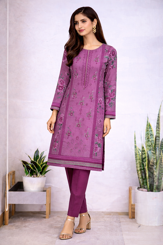 Bin Saeed Premium Lawn Collection D-7313A – 3 PCS Unstitched Suit