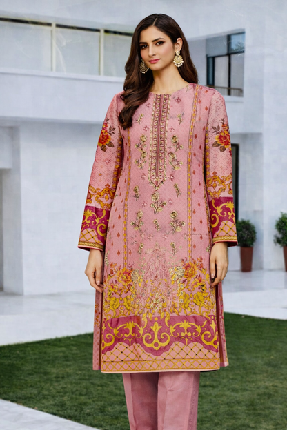 Bin Saeed Premium Cotton Three-Piece Suit – Digital Printed