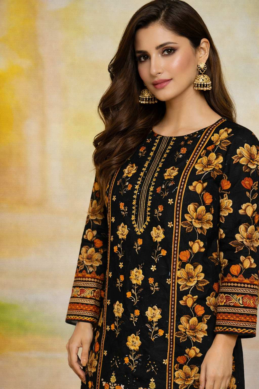 Bin Saeed Lawn Premium Collection – Three-Piece Suit