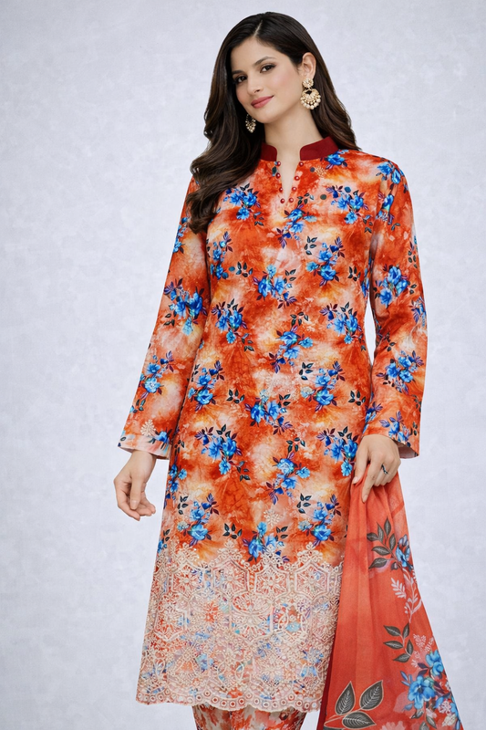 Bareeze Shaanzay Lawn Collection – 3 Piece Unstitched Suit (AZ)