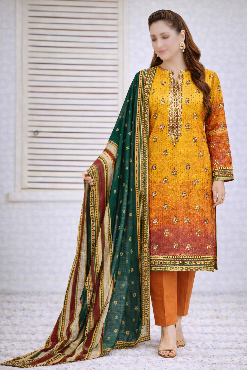 Bin Saeed Luxury Cotton Collection – 3 Piece Suit