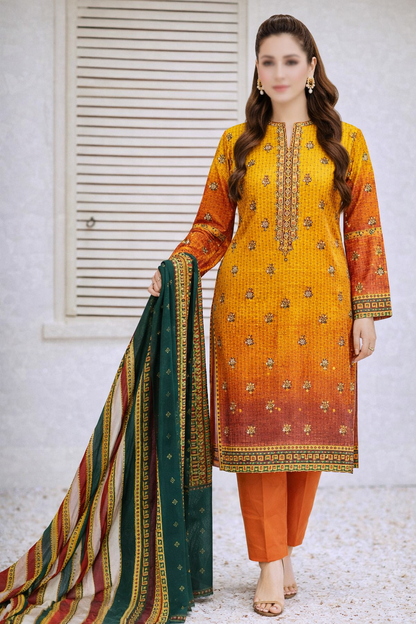 Bin Saeed Luxury Cotton Collection – 3 Piece Suit