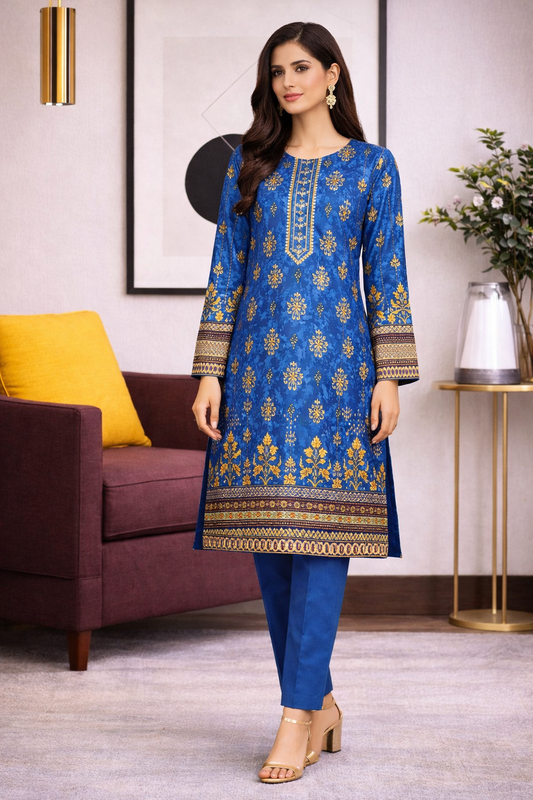 Bin Saeed Premium Lawn Collection D-7322B – 3 PCS Unstitched Suit