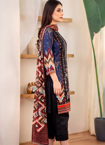 Noor E Azal Embroidered 3 pcs Lawn  (unstitch)